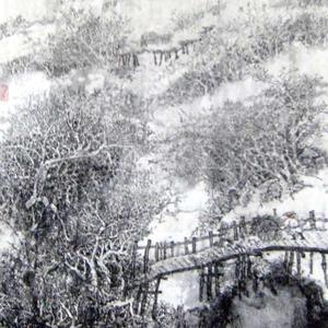 雪霁江行图
