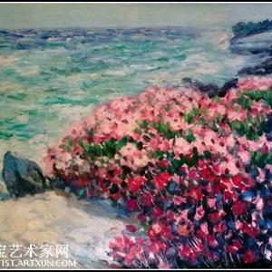 海边的红杜鹃