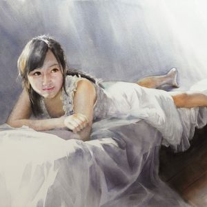 《春晖怡然》李伟56x76cm