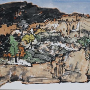 6巫卫东《庆阳写生之六》33x22cm 2016