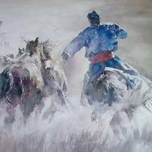 追梦  77乘107厘米2009年