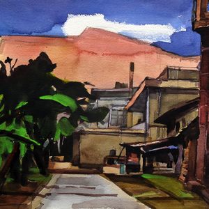 《太行山人家》2015年  36x51cm (2)