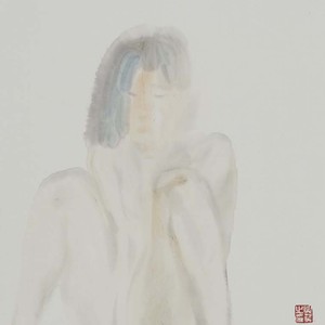 王兴华 静女 之五  34cm×68cm  纸本 水墨 2015年