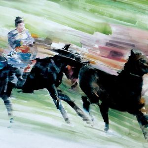 风驰电掣82乘110厘米 2009年