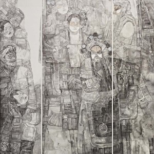 秦川社火作者：陈庆华 240x180cm