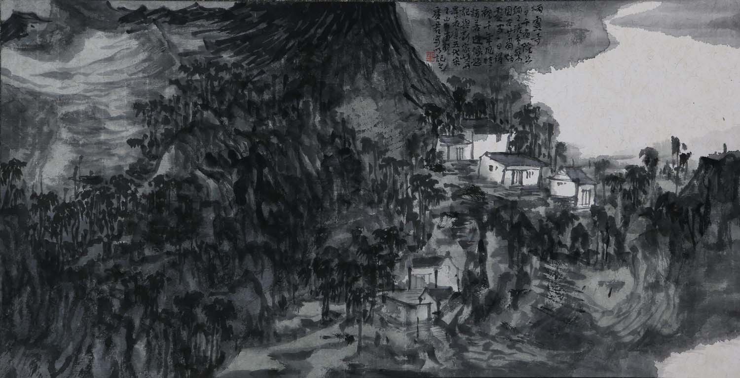 丝绸之路写生之炳灵寺33x65cm  2015