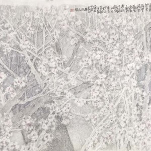 曾迎春 寒随夕阳去春逐朝旭来2016年160cmx342cm
