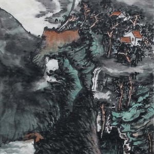 深浅方圆一任君  43x93cm  纸本设色   2017