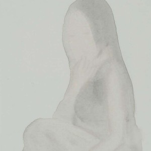 静女 一  34cmx68cm   2015年 生宣水墨 - 副本