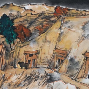 7巫卫东《庆阳写生之七》33x22cm 2016