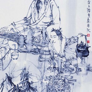 高山流水遇知音136x68cm