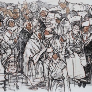 1巫卫东 《吉祥高原》300X180cm纸本2016