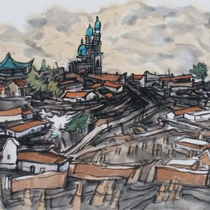 8巫卫东《河西写生之一》33x22cm 2016