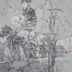 读书图   68x68厘米