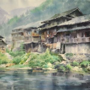 水岸人家39x45cm