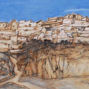 1巫卫东《庆阳写生之一》33x22cm 2016.