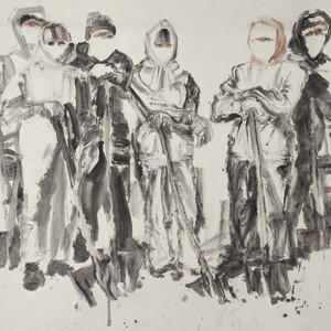 王兴华《冬日暖阳》 200×200厘米 生宣纸 水墨 2009年