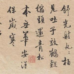行书横幅《临米帖•秋花》
