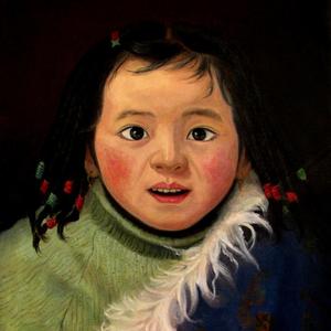 藏族小女孩肖像