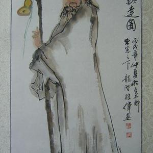 北京段伟的写意人物画《达摩》