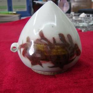 釉里红鸟食罐