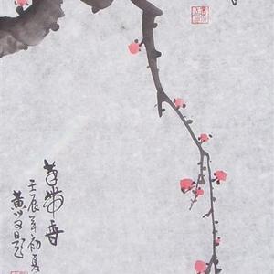 吟竹诗含翠画梅筆带香