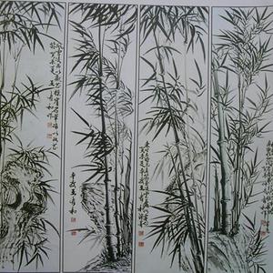 墨竹四条屏