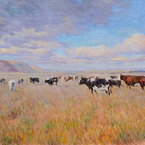 220草原风景  (Oil on canvas) 2010年