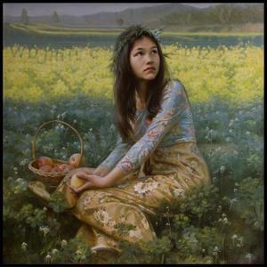 《花丛中的少女》