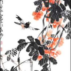 凌霄鸲鵒图