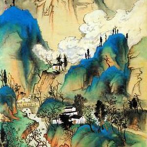 重彩山水画