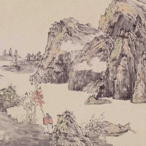 春山观瀑
