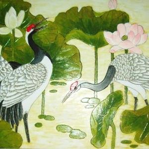 一把刻章刀刻成,油漆着色作品