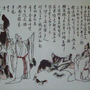 一把刻章刀刻成,油漆着色作品