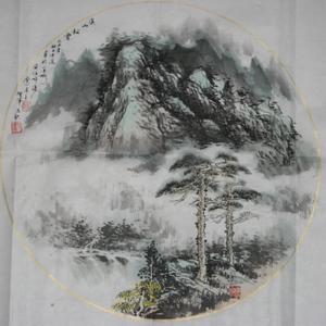 《溪山雪松》