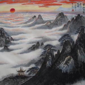 黄山日出奇观图