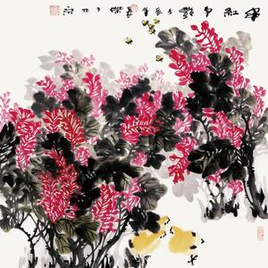 串红争艳