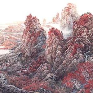 锦霞映山川