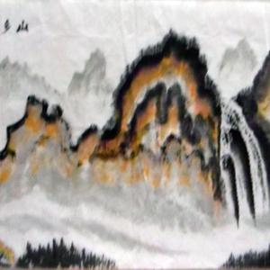 山乡飞瀑