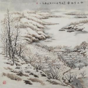 弥水雪韵图