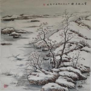 雪山幽居图