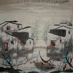 湖畔春色