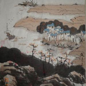 远观湖畔秋正浓