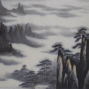 黄山云海松涛图