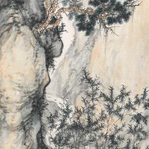 竹溪松风图