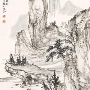 山阁晴岚图