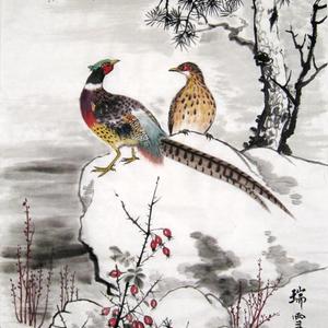 瑞雪双雉