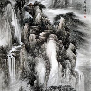 溪山观瀑图