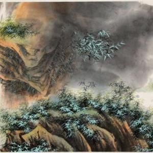 青绿山水：溪山秋晓