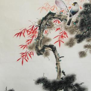 《秋云江上写松风》